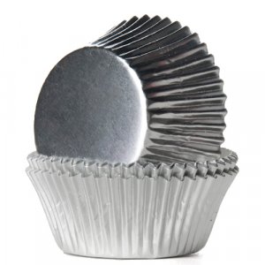 Muffinformen - Folie - Silber - 24er-Pack