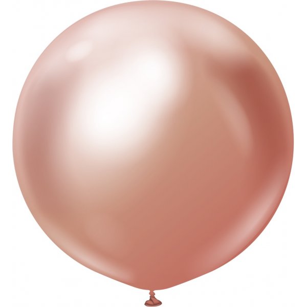 Luftballons einfarbig - Premium 90 cm - Rosgold Chrom - 2er-Pack