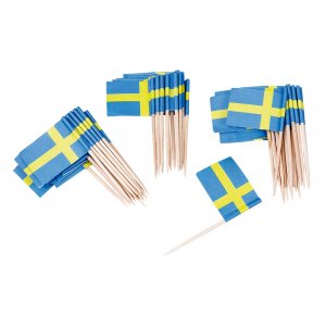 Kuchenspiee - Schwedische Flagge - 50er-Pack