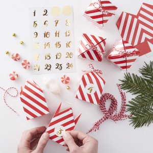 Adventskalender - Rot & Gold