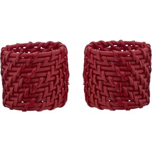 Zoe Serviettenring 2er-Pack 5 x 4 cm - Rot