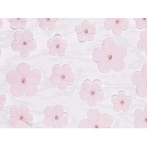 Tischlufer - Tll mit Blumen - Rosa - 5 m