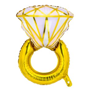 Folienballon - Diamantring - Gold