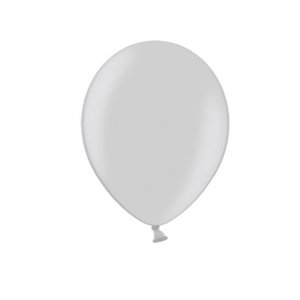 Mini-Luftballons - Metallic - Silber - 10er-Pack