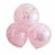 Konfetti-Luftballons - Doppellagig - Rosa/Rosgold - 3er-Pack