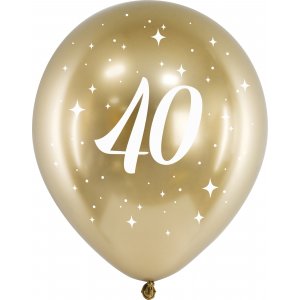 Luftballons - Milestone 40 - Gold - 6er-Pack