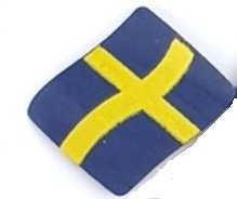 Konfetti - Holz - Die schwedische Flagge