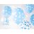 Luftballons - Klar - Blaue Herzen - 6er-Pack