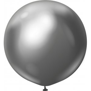 Luftballons einfarbig - Premium 90 cm - Space Grey Chrome - 2er-Pack