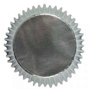 Mini-Muffinformen - Metallic - Silber - 36 Stck