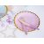 Dessertteller - Rosa - Goldrand - 6er-Pack