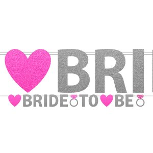 Girlande - Bride to be - Glitzer