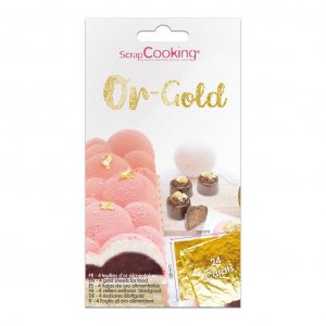 Essbares Blattgold - Scrapcooking - 4er-Pack