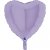 Folienherz - Mattpastell - Hellviolett - Gre: 46 cm