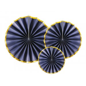 Pin Wheels - 3er-Pack - Marineblau/Gold