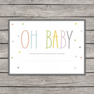 Instagram-Schild - Oh Baby - Pastell - 4er-Pack