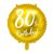 Runder Folienballon - Gold - 80. Geburtstag