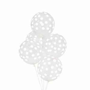 Luftballons - Bedrucktes Konfetti - Wei - 5er-Pack