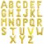 Buchstabenballons - Gold - 1 m - Buchstabe: A