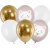 Ballonstrau - Teddybr/Goldchrom - 6er-Pack