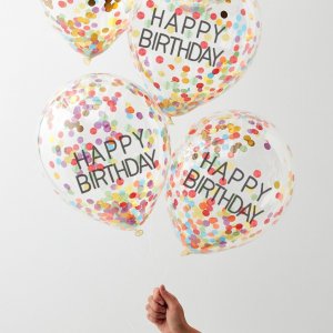 Konfetti-Ballons - Over The Rainbow - 5 Stk