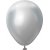 Mini-Luftballons schlicht - Premium 13 cm - Silber Chrom - 25er-Pack