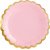 Dessertteller - Rosa - Goldrand - 6er-Pack