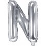 Buchstabenballons - Silber - 35 cm - Buchstabe: N