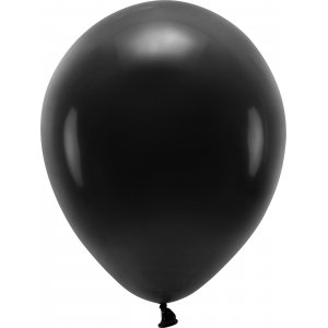 Einfarbige Luftballons - Eco 30 cm - Schwarz - 10er-Pack