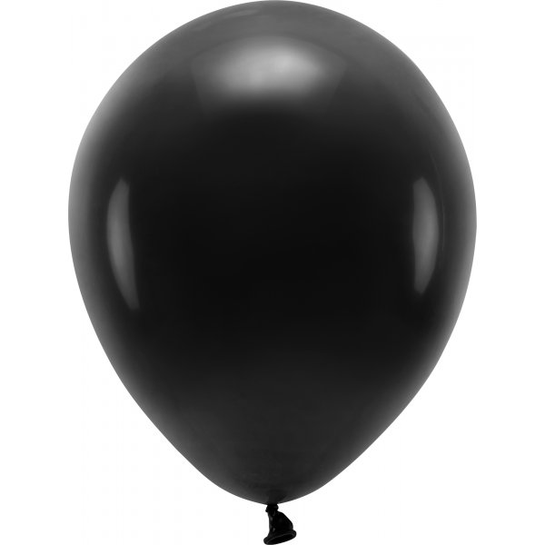 Einfarbige Luftballons - Eco 30 cm - Schwarz - 10er-Pack