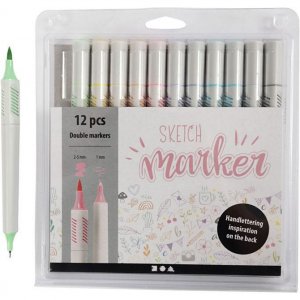 Bleistifte - Skizzenmarker - 12er-Pack - Pastell