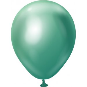 Einfarbige Mini-Luftballons - Premium 13 cm - Grn Chrom