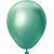 Mini-Luftballons schlicht - Premium 13 cm - Grn Chrom - 25er-Pack