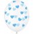 Luftballons - Klar - Blaue Herzen - 6er-Pack