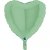 Folienherz - Mattes Pastell - Mint - Gre: 46 cm