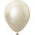 Mini-Luftballons schlicht - Premium 13 cm - Weigold Chrom - 25er-Pack