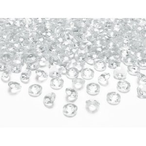 Diamant-Konfetti - 12 mm - transparent - ca. 100 Stck