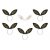 Tiara - 6er-Pack - Bride Squad - Schwarz/Gold