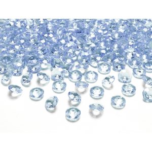 Diamant-Konfetti - 12 mm - Blau - ca. 100 Stck