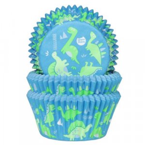 Muffinformen - Dinosaurier - Blau/Grn - 50er-Pack