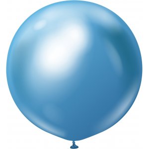 Luftballons einfarbig - Premium 90 cm - Blue Chrome - 2er-Pack