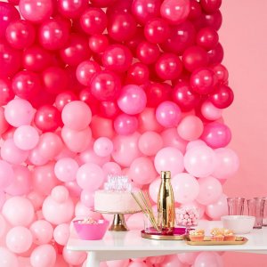 Ballonwand - Rosa Ombre