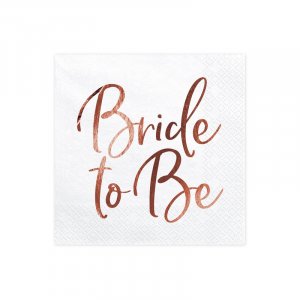 Servietten - Bride to be - Rosgold - 20er-Pack