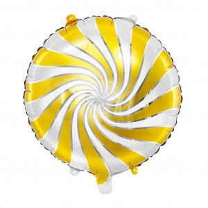 Folienballon - Swirl - Gold/Wei