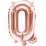 Buchstabenballons - Rosgold - 35 cm - Buchstabe: Q