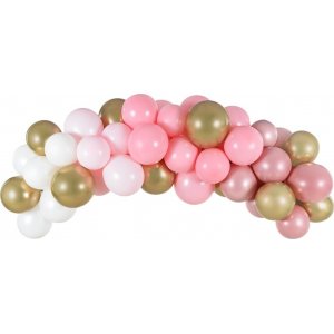 Ballonbogen - 2 m - Rosa/Gold