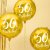 Runder Folienballon - Gold - 50. Geburtstag