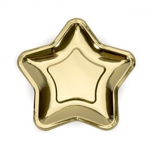 Kleine Teller - Stern - Gold - 6er-Pack