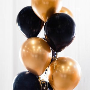 Ballonstrau - Kit - Schwarz/Gold