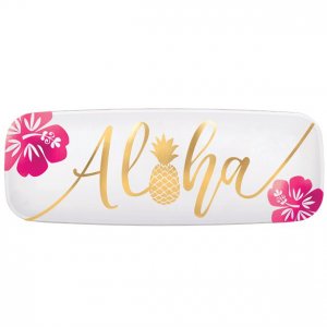 Servierplatte - Aloha - Rosa/Gold